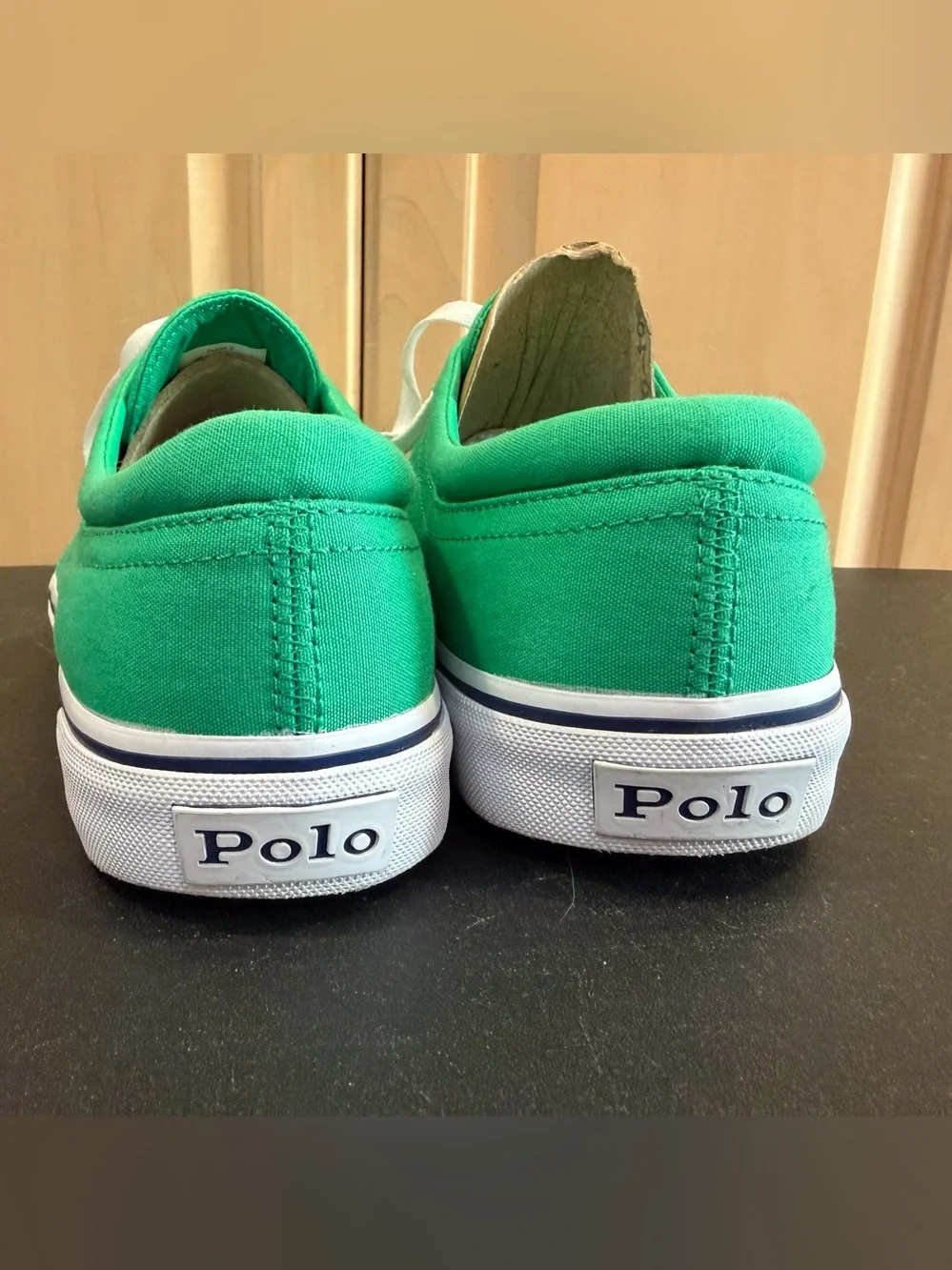 Polo Ralph Lauren Green Canvas Deck Shoes Size 9.5